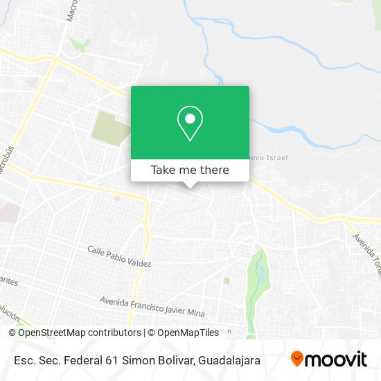Esc. Sec. Federal 61 Simon Bolivar map