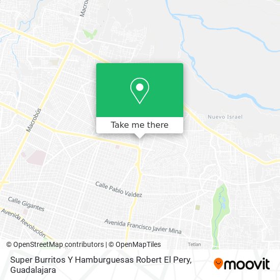 Super Burritos Y Hamburguesas Robert El Pery map