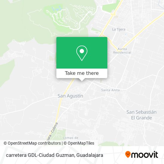 Mapa de carretera GDL-Ciudad Guzman