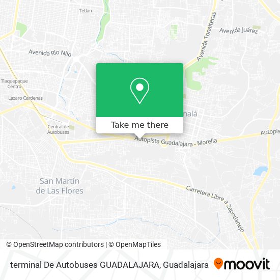 terminal De Autobuses GUADALAJARA map