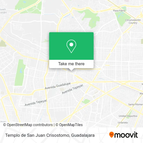 Templo de San Juan Crisostomo map