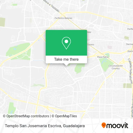 Mapa de Templo San Josemaria Escriva