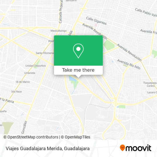 Viajes Guadalajara Merida map