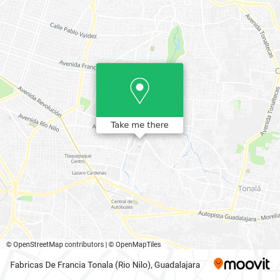 Fabricas De Francia Tonala (Rio Nilo) map