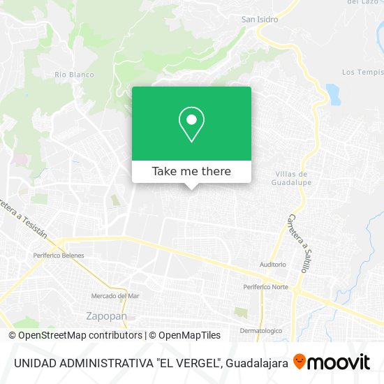 UNIDAD ADMINISTRATIVA "EL VERGEL" map