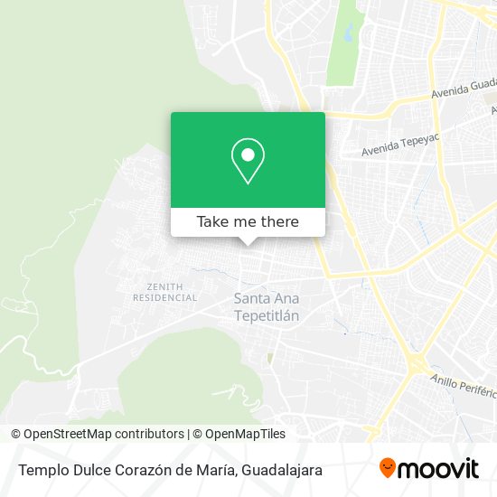 Mapa de Templo Dulce Corazón de María