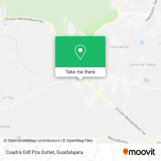 Cuadra Gdl Pza Outlet map