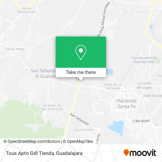 Mapa de Tous Apto Gdl Tienda