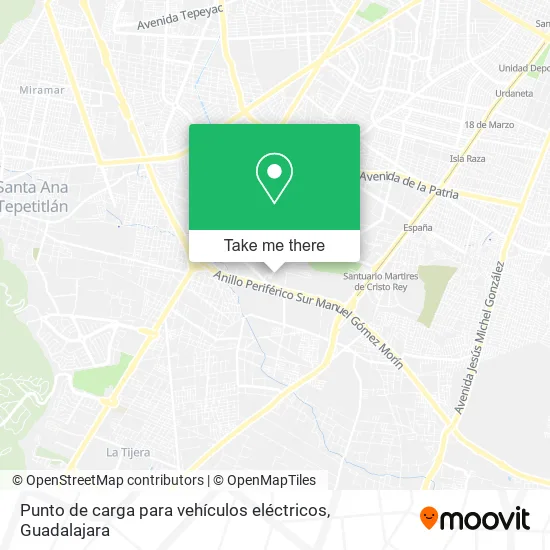Punto de carga para vehículos eléctricos map