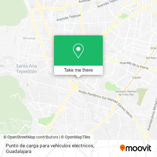 Punto de carga para vehículos eléctricos map