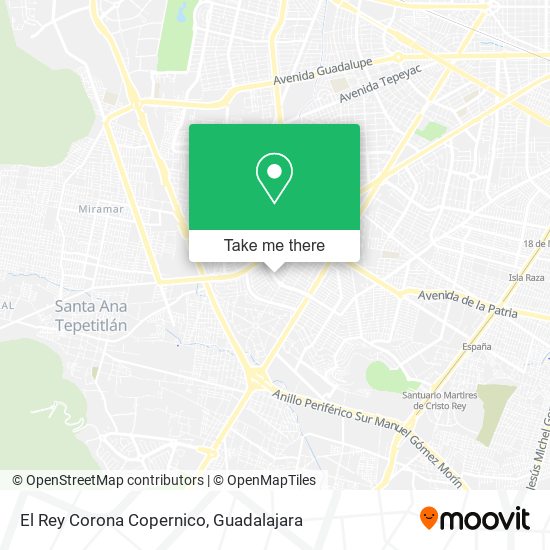El Rey Corona Copernico map