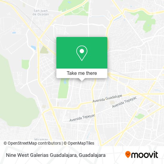 Nine West Galerias Guadalajara map