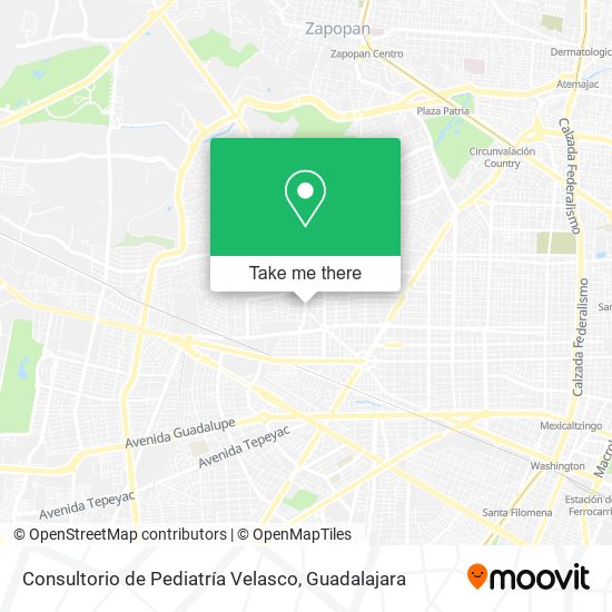 Consultorio de Pediatría Velasco map