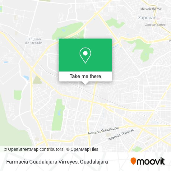 Mapa de Farmacia Guadalajara Virreyes