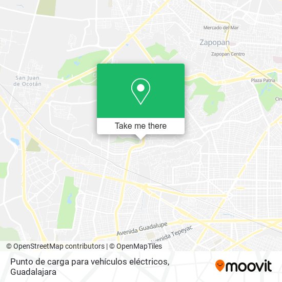 Punto de carga para vehículos eléctricos map