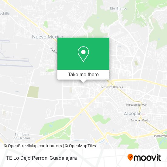 Mapa de TE Lo Dejo Perron
