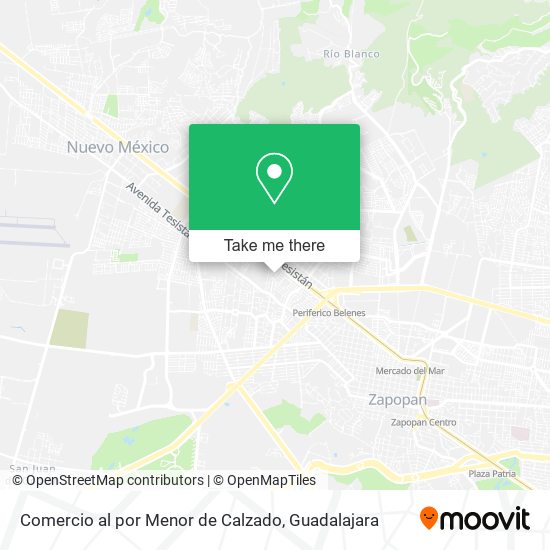 Comercio al por Menor de Calzado map