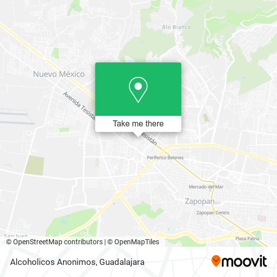 Alcoholicos Anonimos map