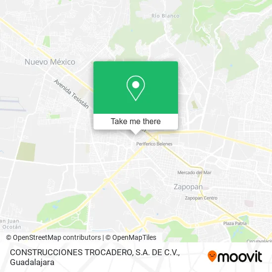 Mapa de CONSTRUCCIONES TROCADERO, S.A. DE C.V.