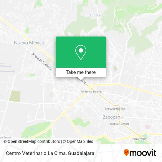 Mapa de Centro Veterinario La Cima