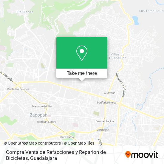 Mapa de Compra Venta de Refacciones y Reparion de Bicicletas