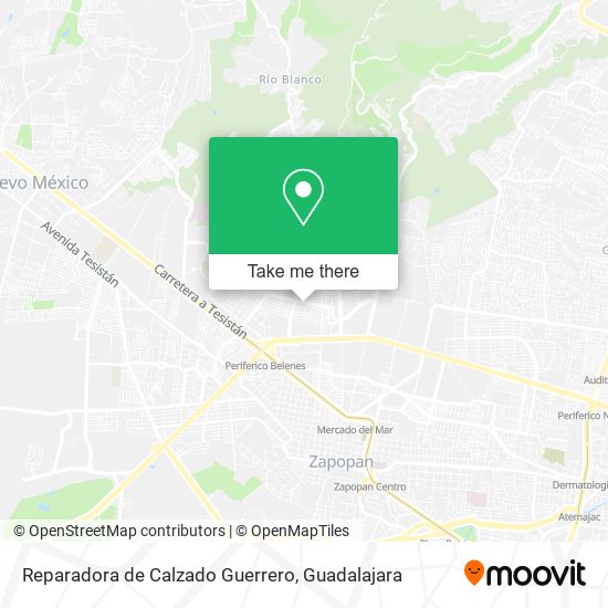 Reparadora de Calzado Guerrero map