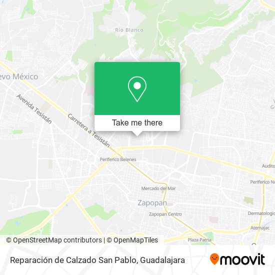 Reparación de Calzado San Pablo map