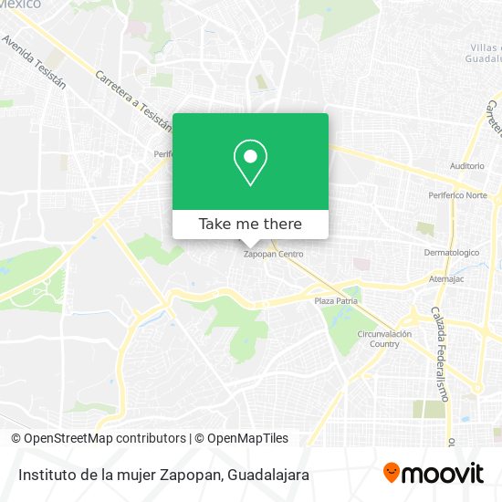 Instituto de la mujer Zapopan map