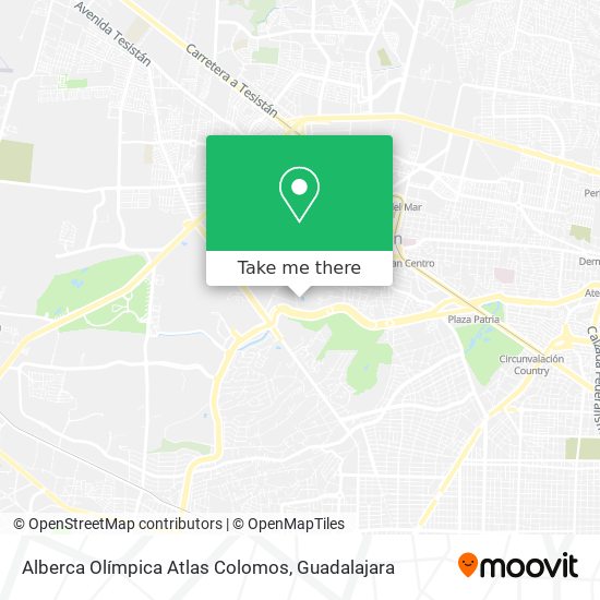 Alberca Olímpica Atlas Colomos map