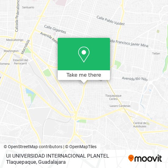 UI UNIVERSIDAD INTERNACIONAL PLANTEL Tlaquepaque map
