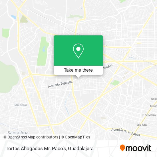 Mapa de Tortas Ahogadas Mr. Paco's
