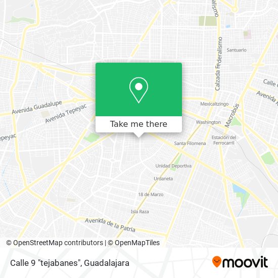 Calle 9 "tejabanes" map