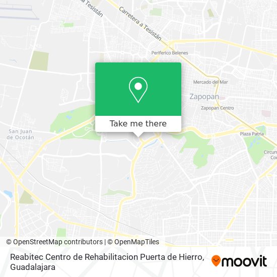 Mapa de Reabitec Centro de Rehabilitacion Puerta de Hierro