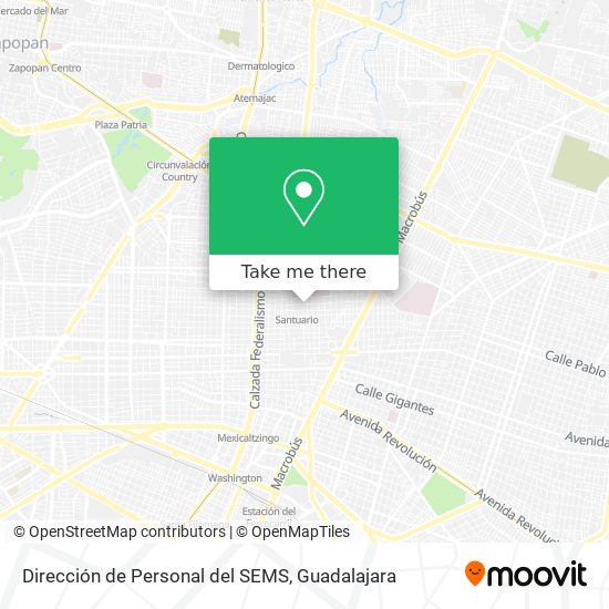 Mapa de Dirección de Personal del SEMS
