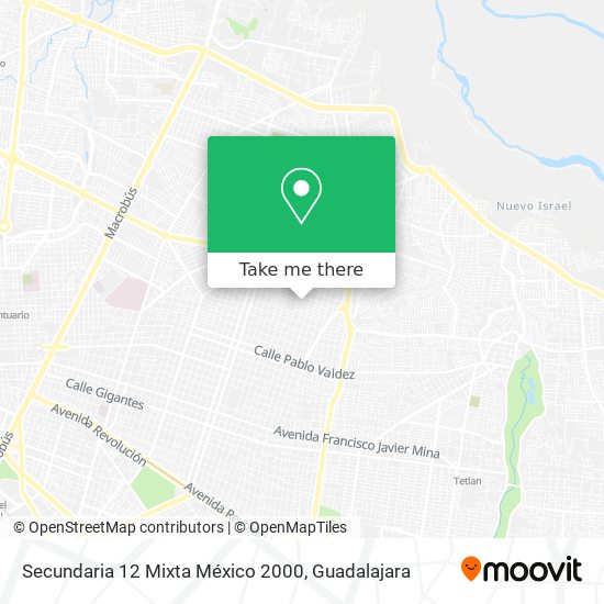 Secundaria 12 Mixta México 2000 map
