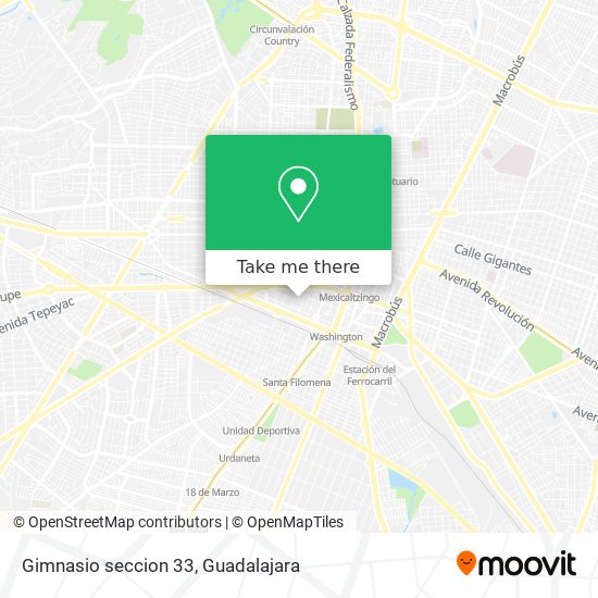 Gimnasio seccion 33 map