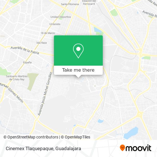 Cinemex Tlaquepaque map