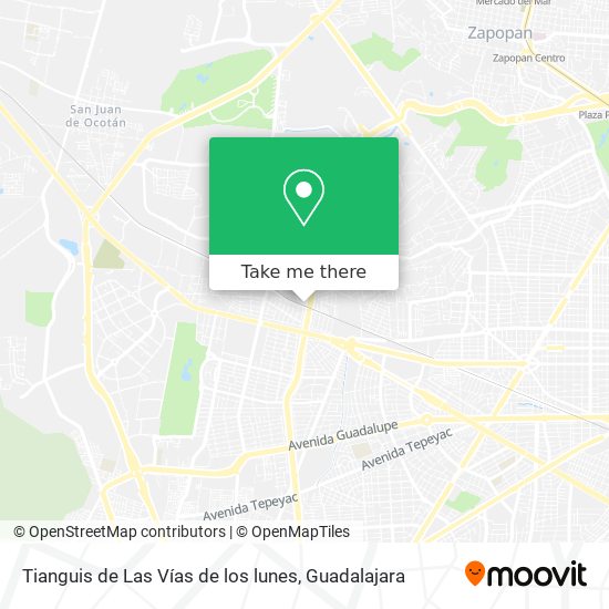 Tianguis de Las Vías de los lunes map