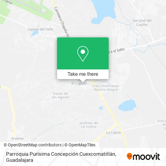 Mapa de Parroquia Purísima Concepción Cuexcomatitlán
