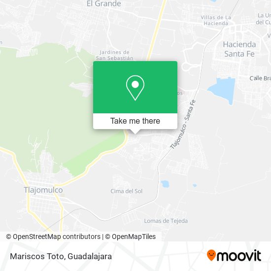 Mapa de Mariscos Toto