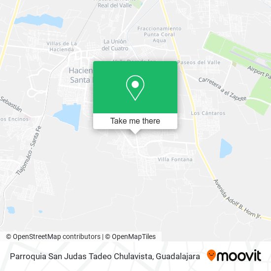 Mapa de Parroquia San Judas Tadeo Chulavista