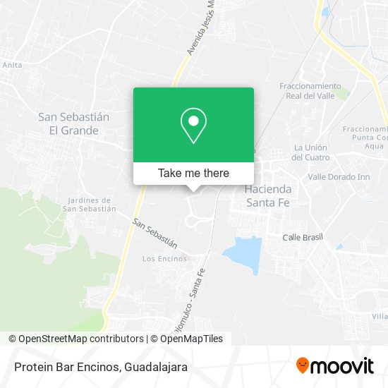 Mapa de Protein Bar Encinos