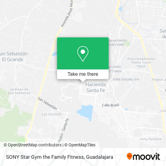 SONY Star Gym the Family Fitness map