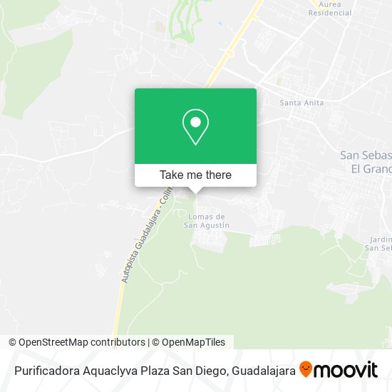 Mapa de Purificadora Aquaclyva Plaza San Diego