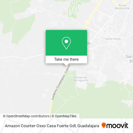 Amazon Counter-Oxxo Casa Fuerte Gdl map