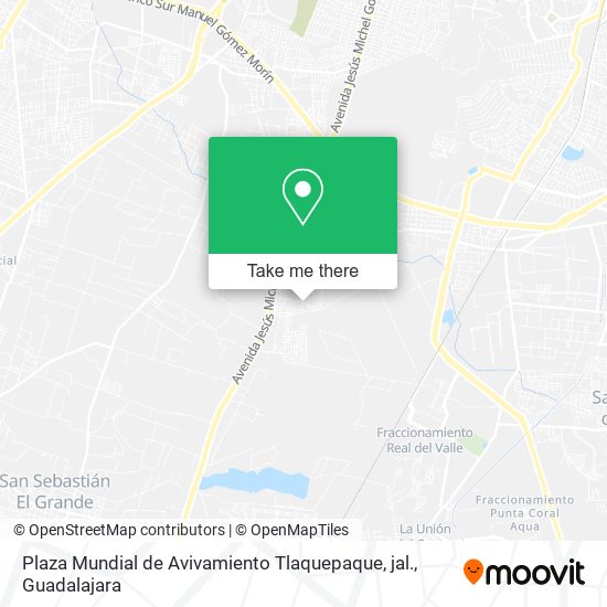 Mapa de Plaza Mundial de Avivamiento Tlaquepaque, jal.