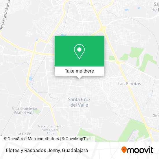 Mapa de Elotes y Raspados Jenny