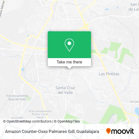 Mapa de Amazon Counter-Oxxo Palmares Gdl