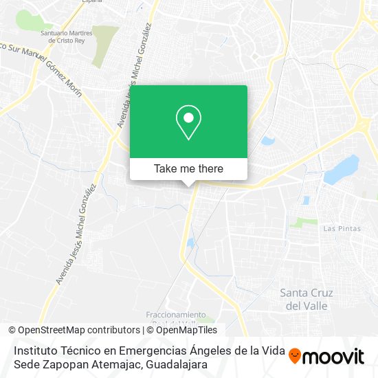 Instituto Técnico en Emergencias Ángeles de la Vida Sede Zapopan Atemajac map