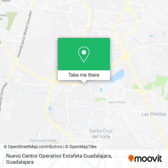 Mapa de Nuevo Centro Operativo Estafeta Guadalajara